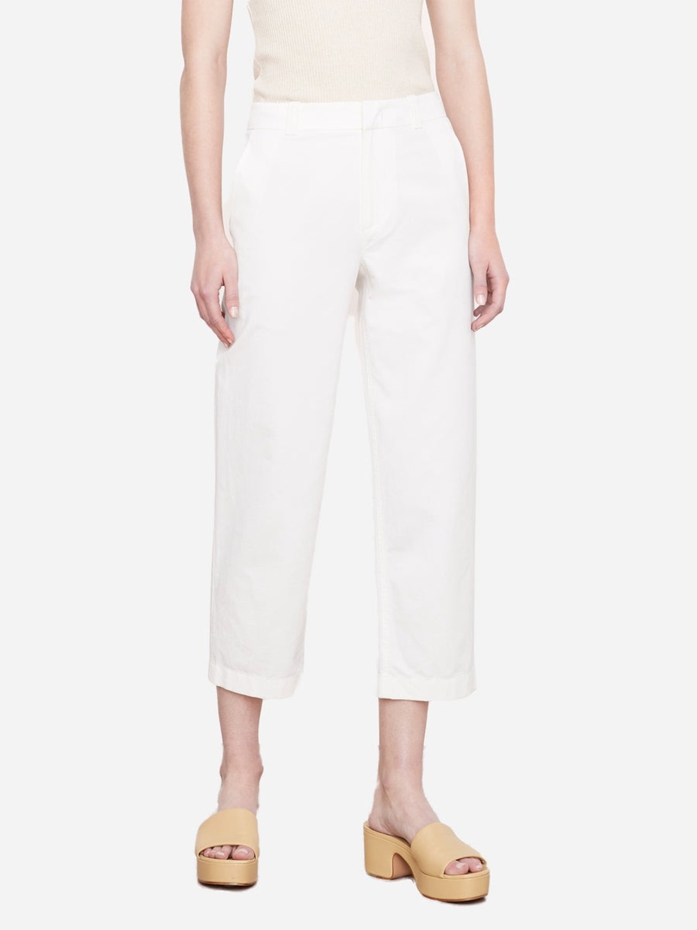 Vince Low-Rise Washed Cotton Crop Pant Size 16